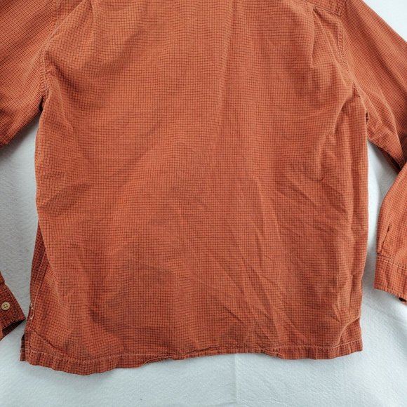 Abercrombie and Fitch Shirt Men's Casual Long Sleeve Button Up Check Orange XL - Picture 10 of 12